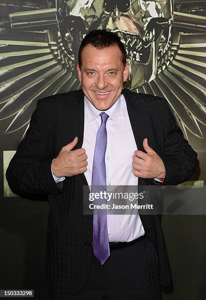 Actor Tom Sizemore arrives at Lionsgate Films' 'The Expendables 2' premiere on August 15, 2012 in Hollywood, California.