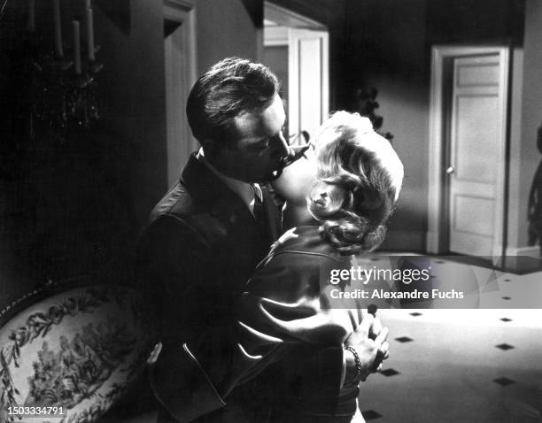 Actor Bobby Darin with actress Sandra Dee in a scene of the film 'If A Man answers', at Los Angeles in 1961.