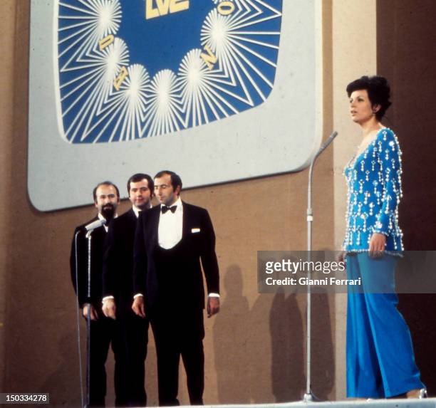 The Spanish singer Salome won the Festival Song of Eurovision with the song Vivo cantando, 29th March 1969, Madrid, Spain.