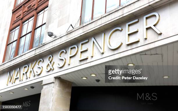 June 2023: store sign External Store Sign London, England.