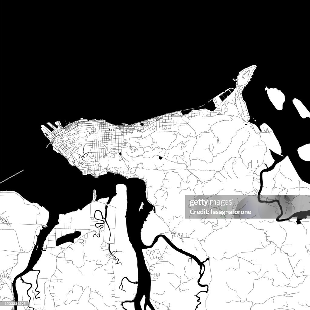 Astoria, Oregon, USA Vector Map