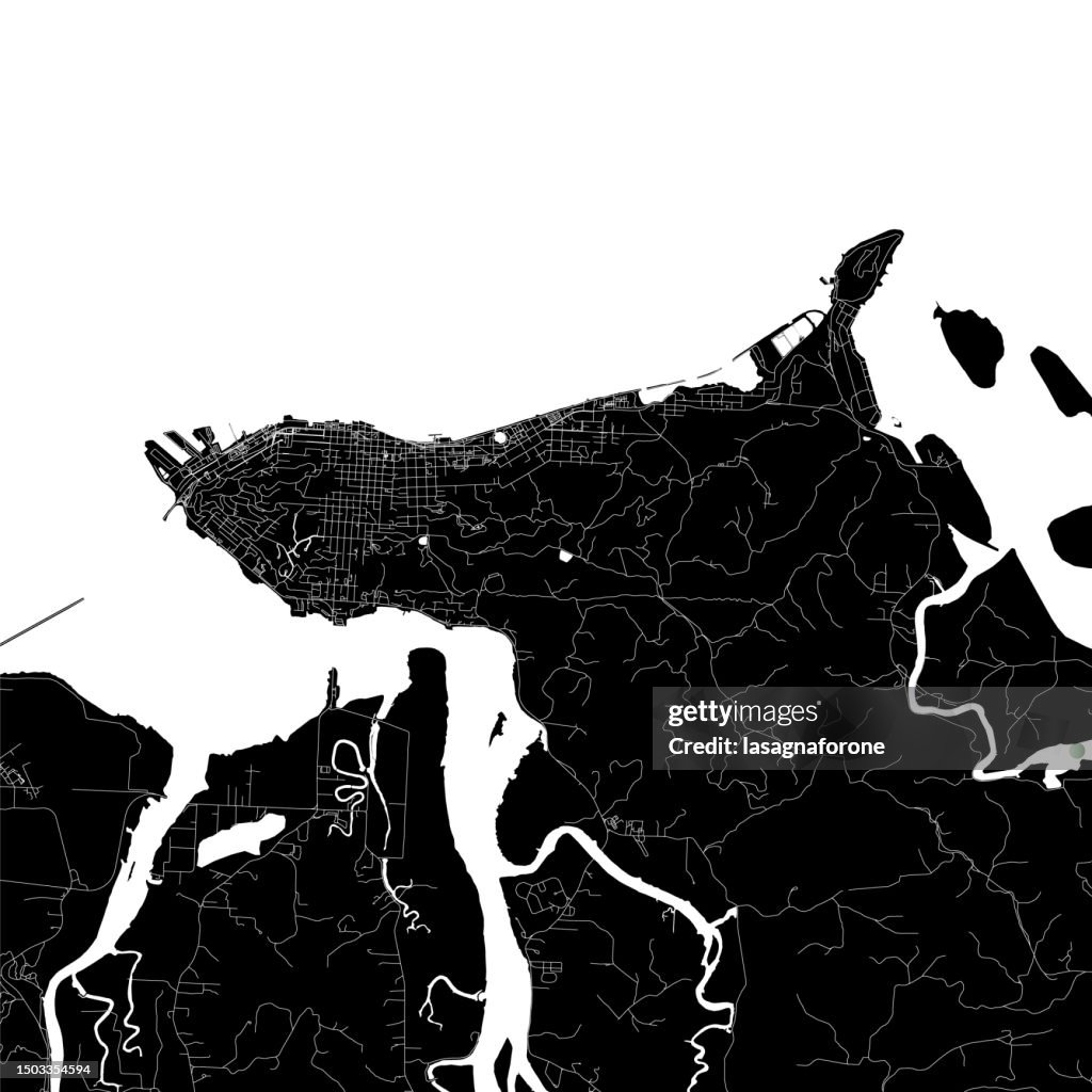 Astoria, Oregon, USA Vector Map