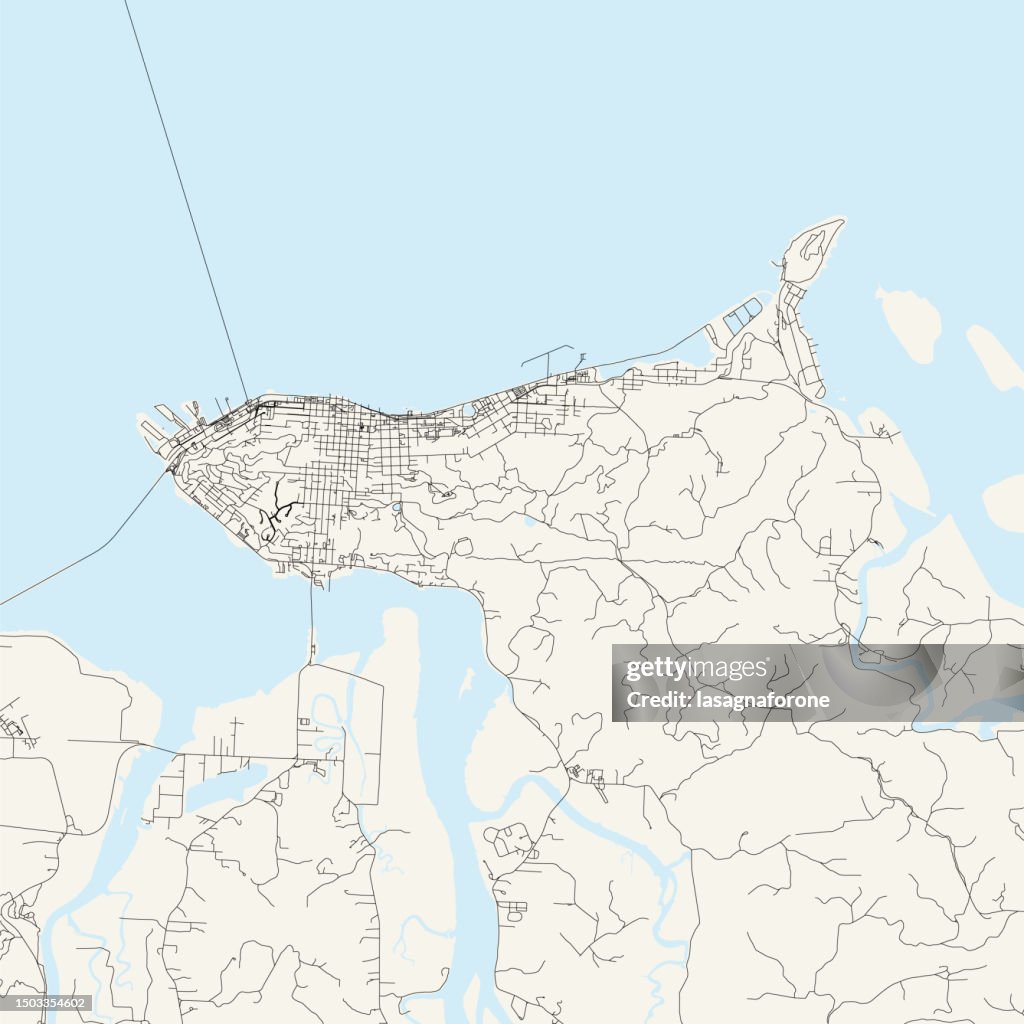 Astoria, Oregon, USA Vector Map