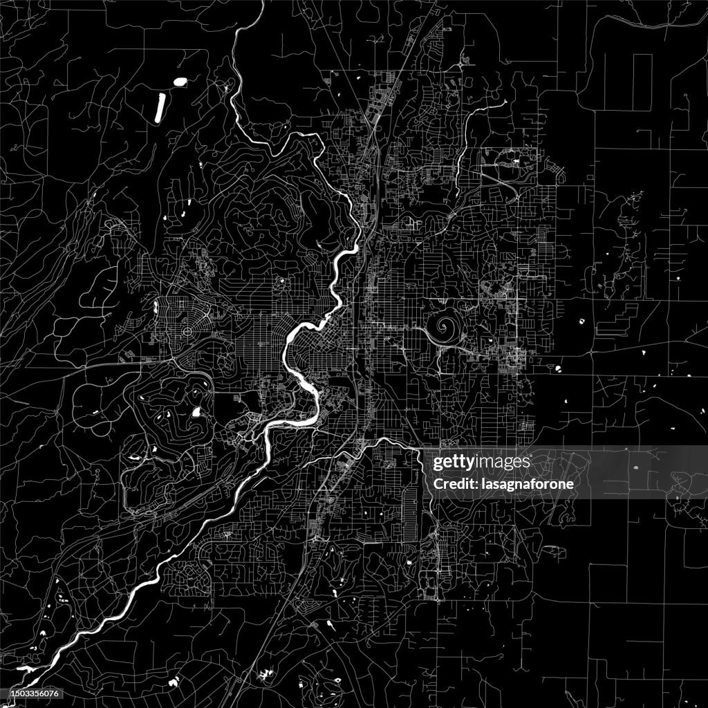 Bend, Oregon, USA Vector Map