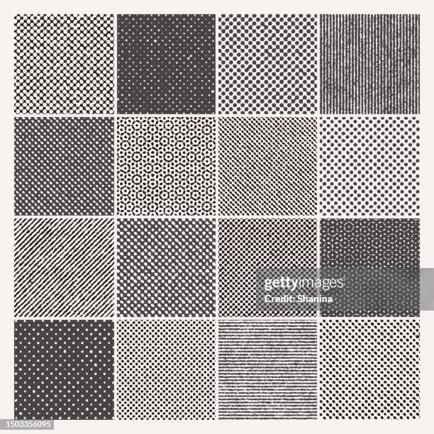 Random Halftone Textures Grid Background V1 High-Res Vector Graphic ...