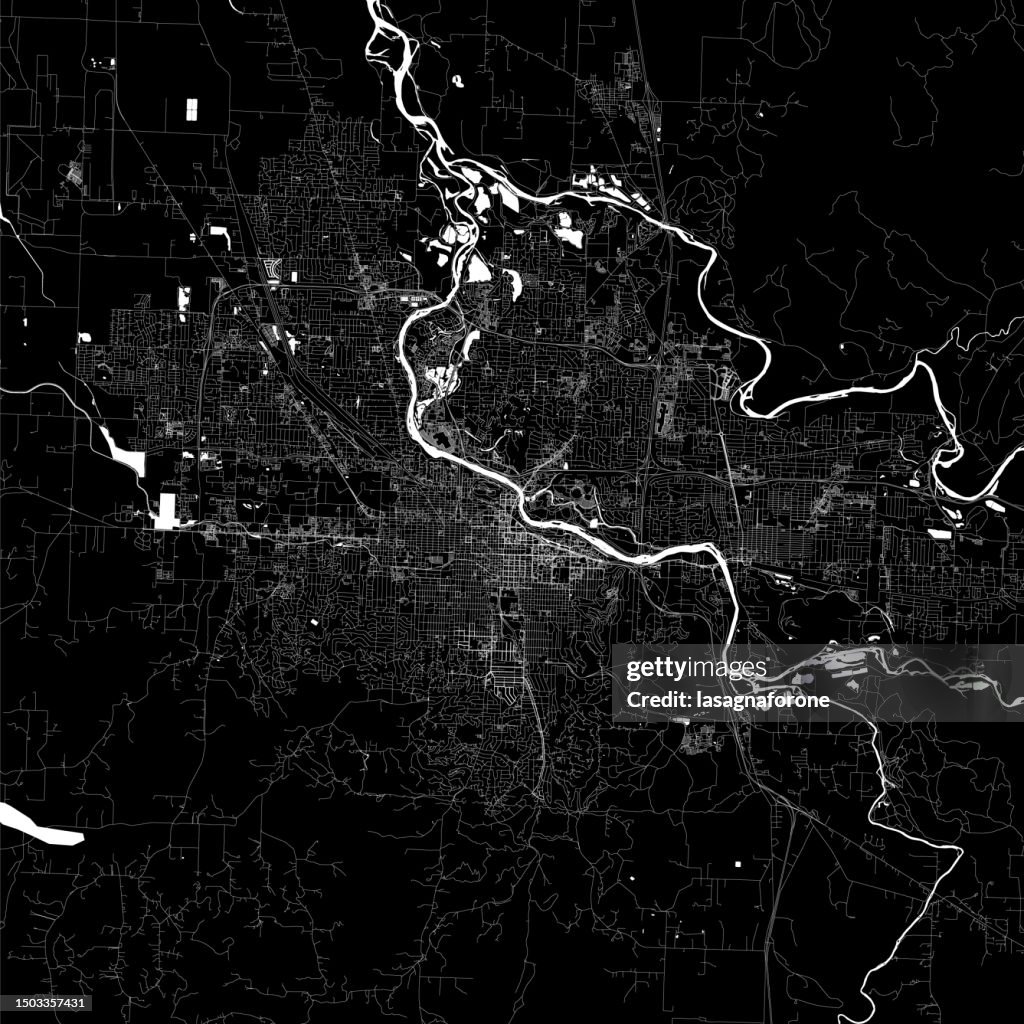 Eugene, Oregon, USA Vector Map