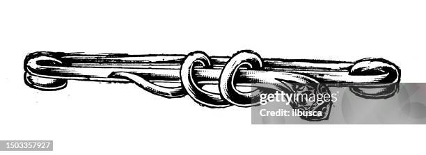 antique image from british magazine: jewelry - silver ring white background stock illustrations