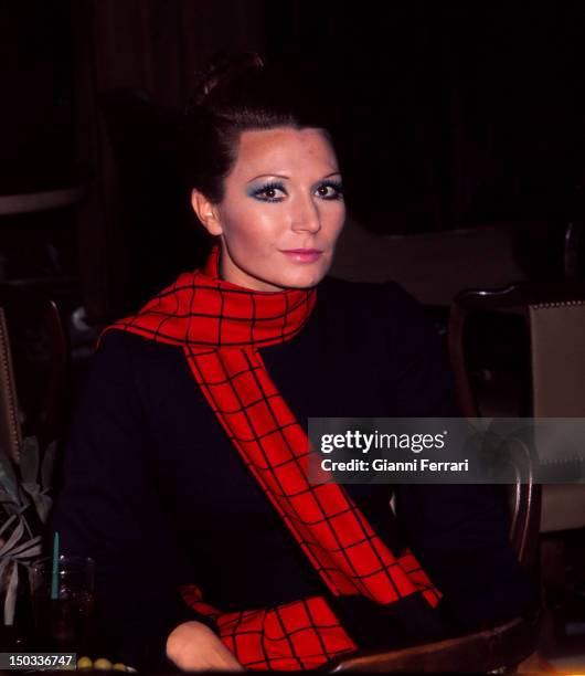 The Spanish singer Rocio Jurado in a photo shoot, 30th December 1973, Madrid, Spain.