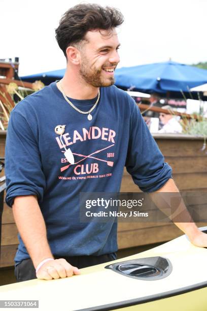 General view of Crew Clothing at HRR on June 28, 2023 in Henley-on-Thames, England.