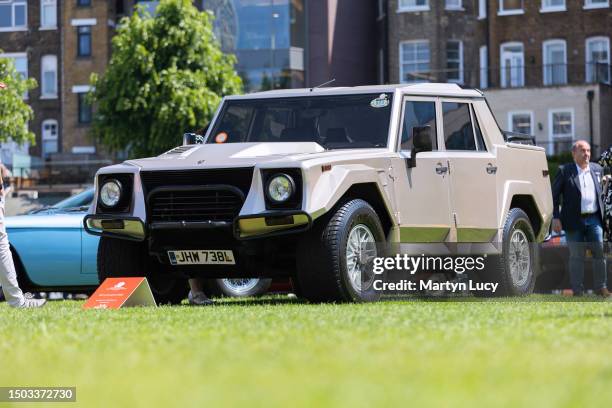 The Lamborghini LM002 seen at London Concours. Each year some of the rarest cars are displayed at the Honourable Artillery Company grounds in London.