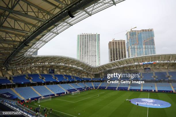 General view inside the stadium prior to the UEFA Under-21 Euro 2023 match between England and Germany at Batumi Arena on June 28, 2023 in Batumi,...