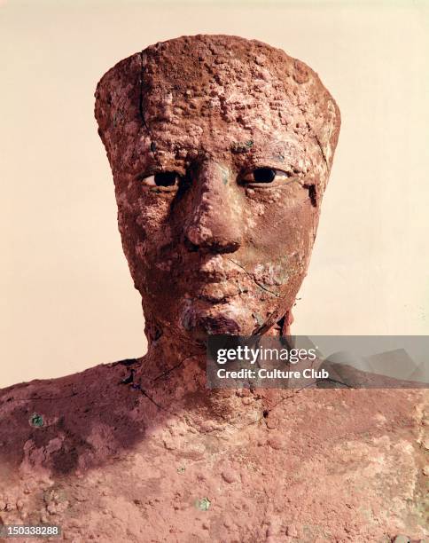 Statue of Pepi I detail of the head, found at Hierakonpolis, c.2281-2241 BC