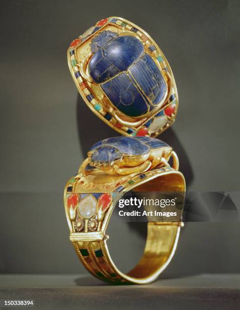 Scarab bracelet, from the Tomb of Tutankhamun, New Kingdom