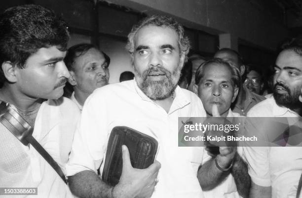 Narendra Modi at Gujarat Vidhansabha on 12th May 1996 Gandhinagar Gujarat India with Media persons.