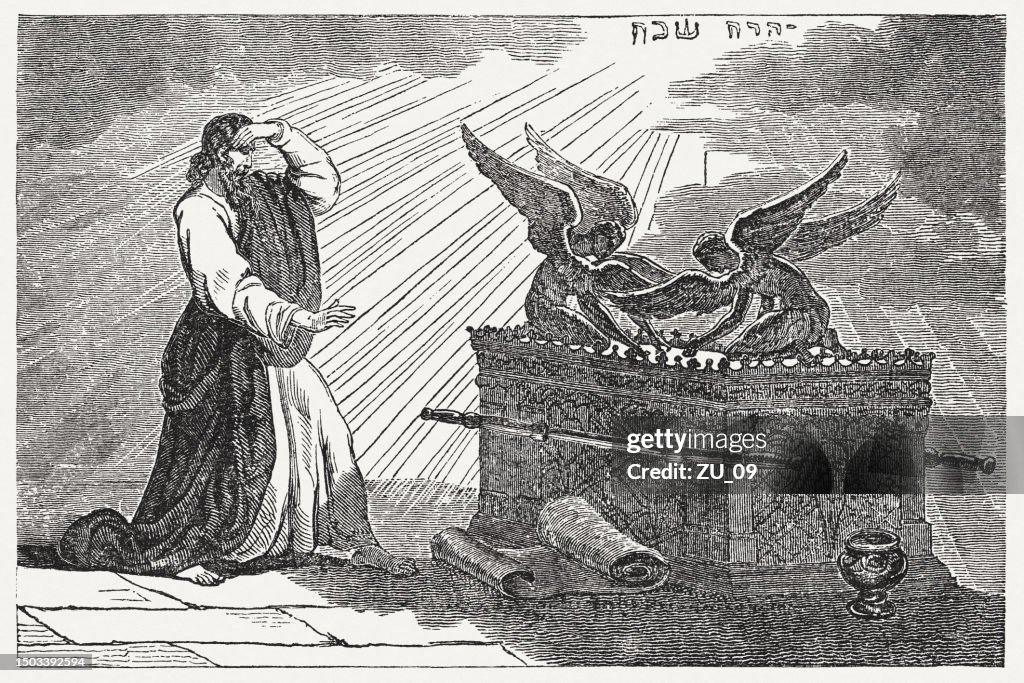 Bundeslade (Exodus 25), Holzstich, erschienen 1835