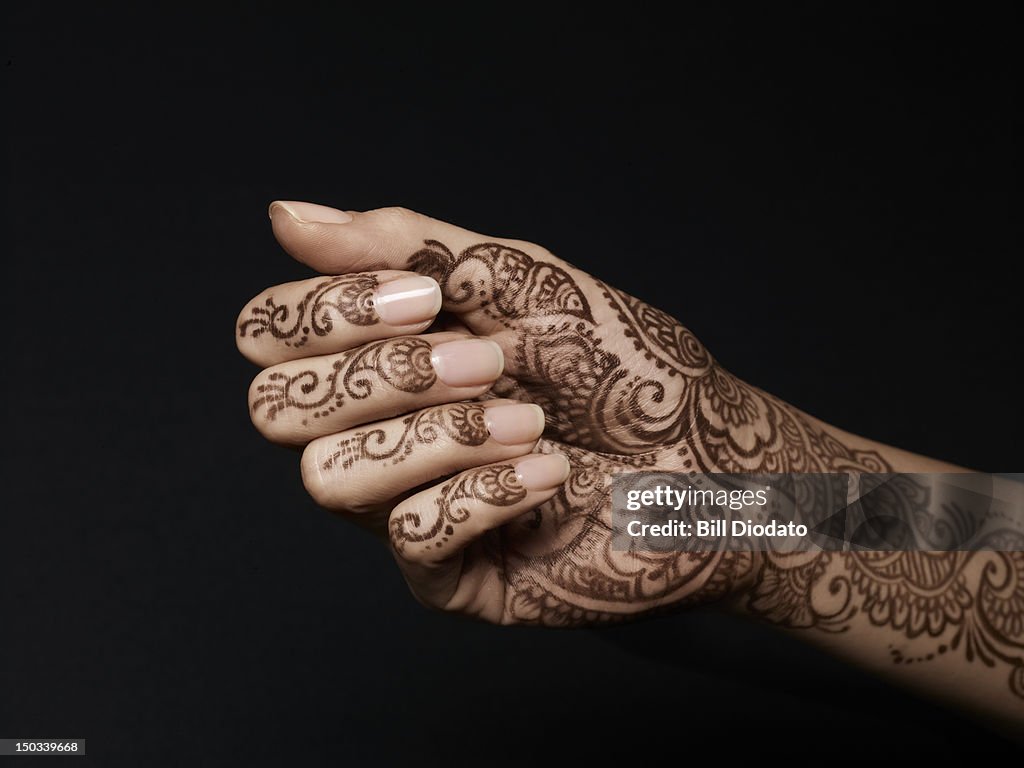 Hand with henna