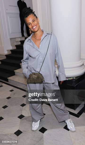 Neneh Cherry attends a private view of artist Jamie Morgan's new exhibition "Buffalo: Future Generation" at Ladbroke Hall on June 28, 2023 in London,...