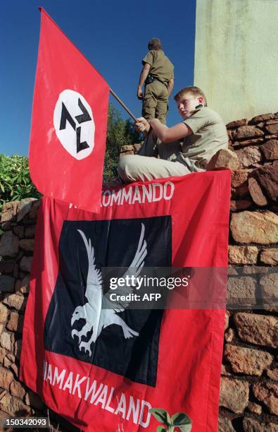 Young Awb Weerstandsbeweging Supporter Holds Flag Editorial Stock Photo -  Stock Image