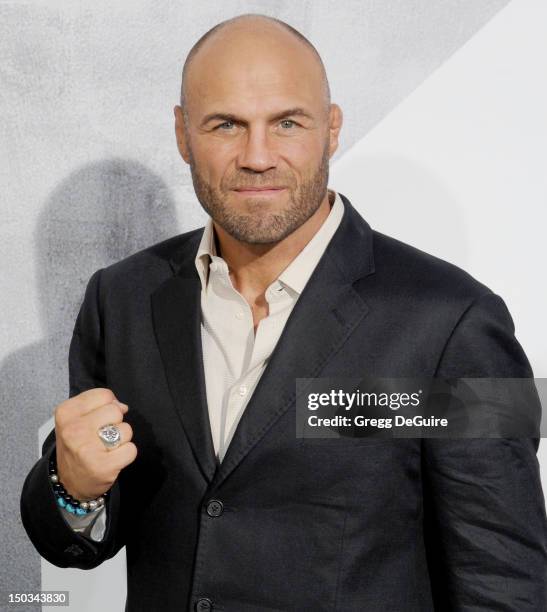 Actor Randy Couture arrives at Los Angeles premiere of "The Expendables 2" at Grauman's Chinese Theatre on August 15, 2012 in Hollywood, California.