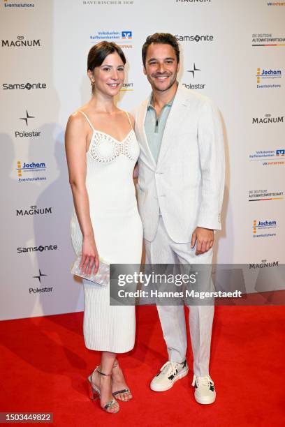 Kostja Ullmann and Aylin Tezel attend the German Film Dinner at Hotel Bayerischer Hof on June 28, 2023 in Munich, Germany.