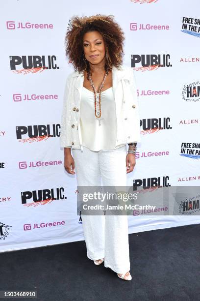 Lorraine Toussaint attends the Opening Night Of Free Shakespeare In The Park's "Hamlet" at Delacorte Theater on June 28, 2023 in New York City.