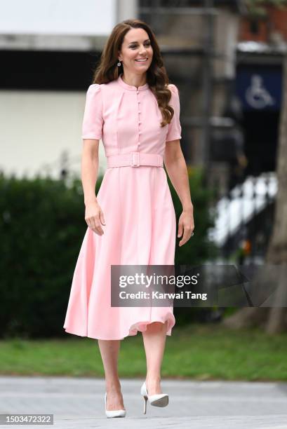 Catherine, Princess of Wales arrives to officially open the Young V&A at V&A Museum Of Childhood on June 28, 2023 in London, England.