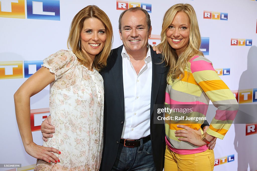 Rtl Program Tbc Miriam Lange, Wolfram Kons and Angela Finger-Erben attend the RTL ...