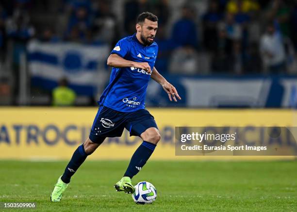 Luciano Castán of Cruzeiro in action during Brasileirao 2023 match between Cruzeiro and Fortaleza at Mineirao Stadium on June 21, 2023 in Belo...