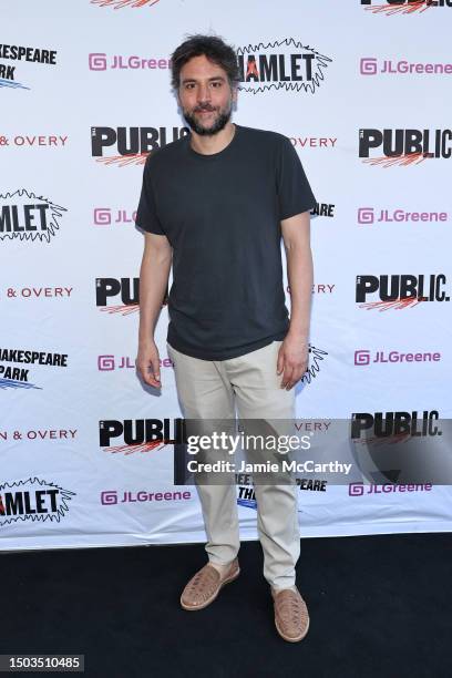 Josh Radnor attends the Opening Night Of Free Shakespeare In The Park's "Hamlet" at Delacorte Theater on June 28, 2023 in New York City.