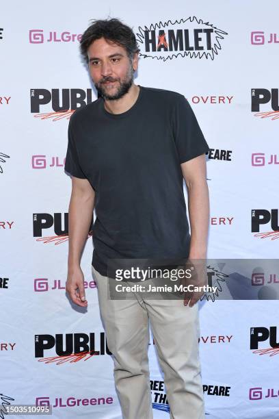 Josh Radnor attends the Opening Night Of Free Shakespeare In The Park's "Hamlet" at Delacorte Theater on June 28, 2023 in New York City.