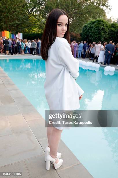 Dove Cameron attends a Pride Celebration hosted by the Vice President Of The United States and Mr. Emhoff in collaboration with GLAAD on June 28,...