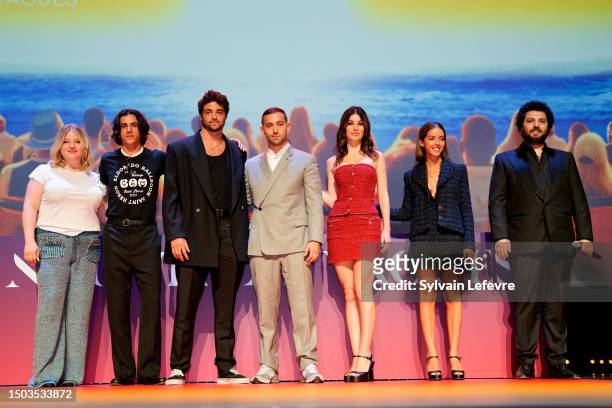 Francesca Scorsese, Leo Walk, Noah Centineo, Dali Benssalah, Camila Morrone, Lyna Khoudri and Saeed Roustaee, attend the Opening Ceremony during the...