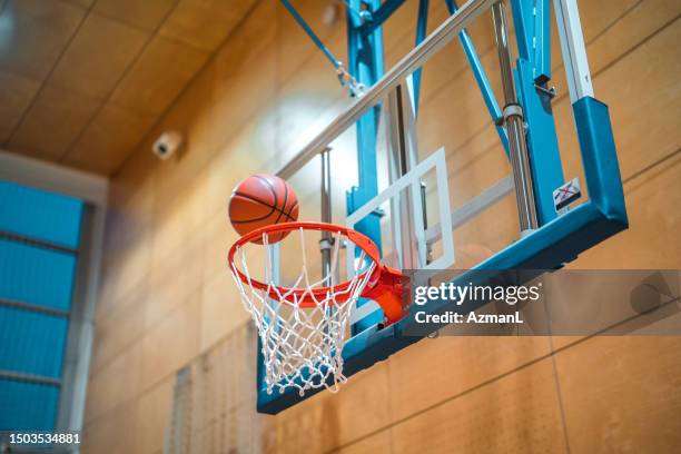 basketball hoop and a basketball ball on it - back board stock pictures, royalty-free photos & images