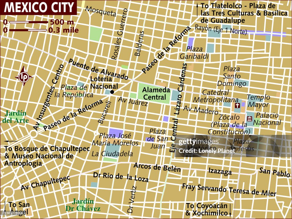 Map of Mexico City.