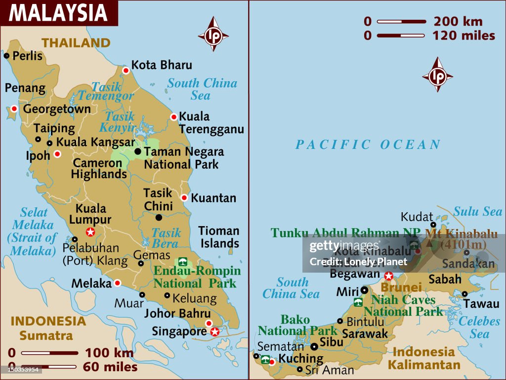 Map of Malaysia.