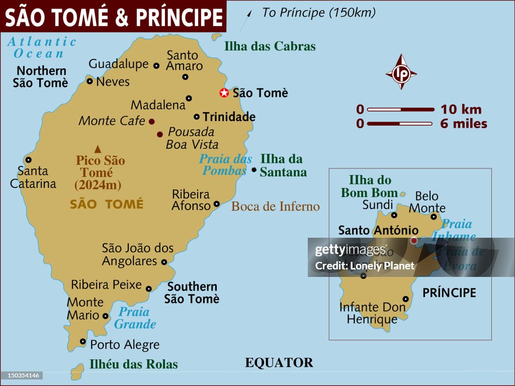 Map of Sao Tome and Principe.