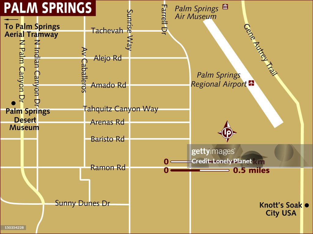 Map of Palm Springs.
