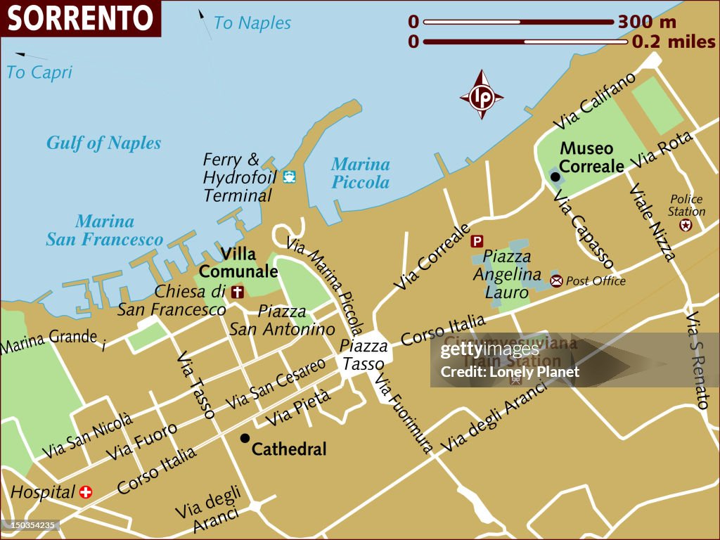 Map of Sorrento.