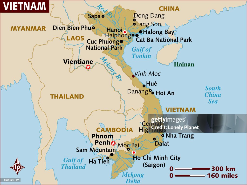 Map of Vietnam.