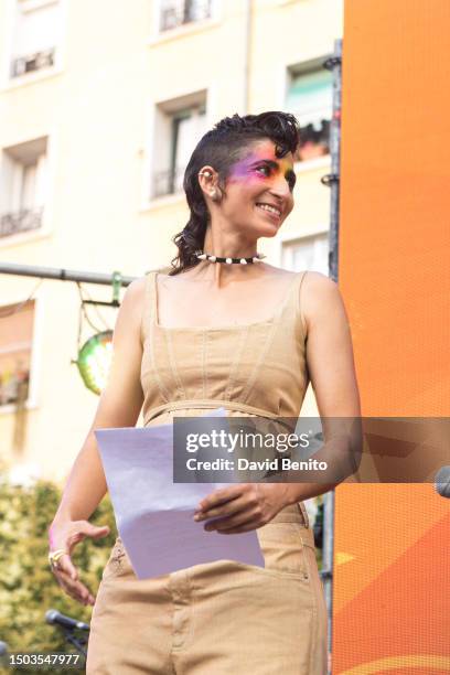 Alba Flores attends the Gay Pride Opening Speech at Plaza de Pedro Zerolo on June 28, 2023 in Madrid, Spain.