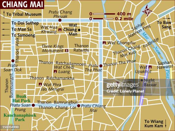 map of chiang mai. - chiang mai stock-grafiken, -clipart, -cartoons und -symbole