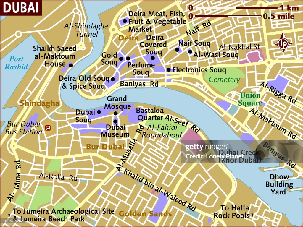 Map of Dubai.