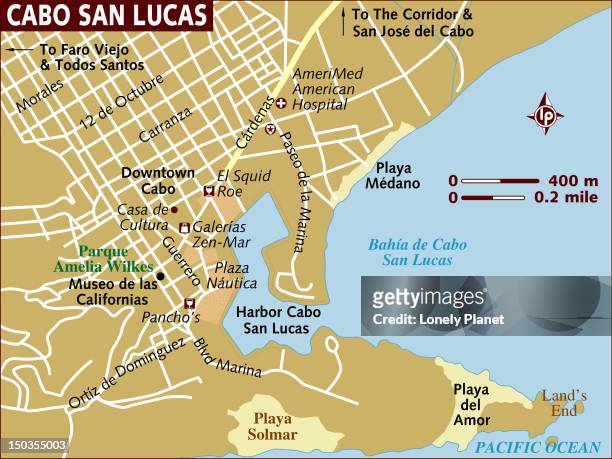 map of cabo san lucas. - los cabos stock illustrations