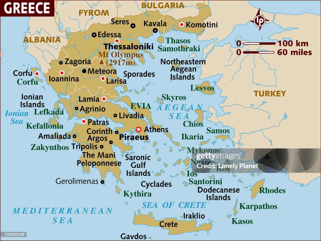 Map of Greece.