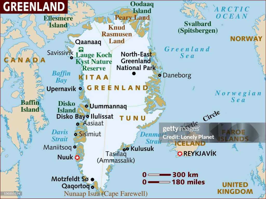 Map of Greenland.
