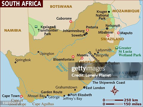 Map of South Africa. Map of South Africa.