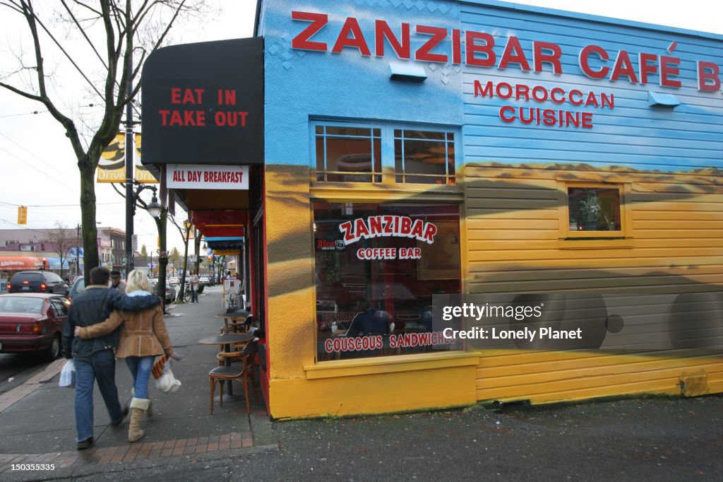 Zanzibar Cafe Bar on Commercial Drive.