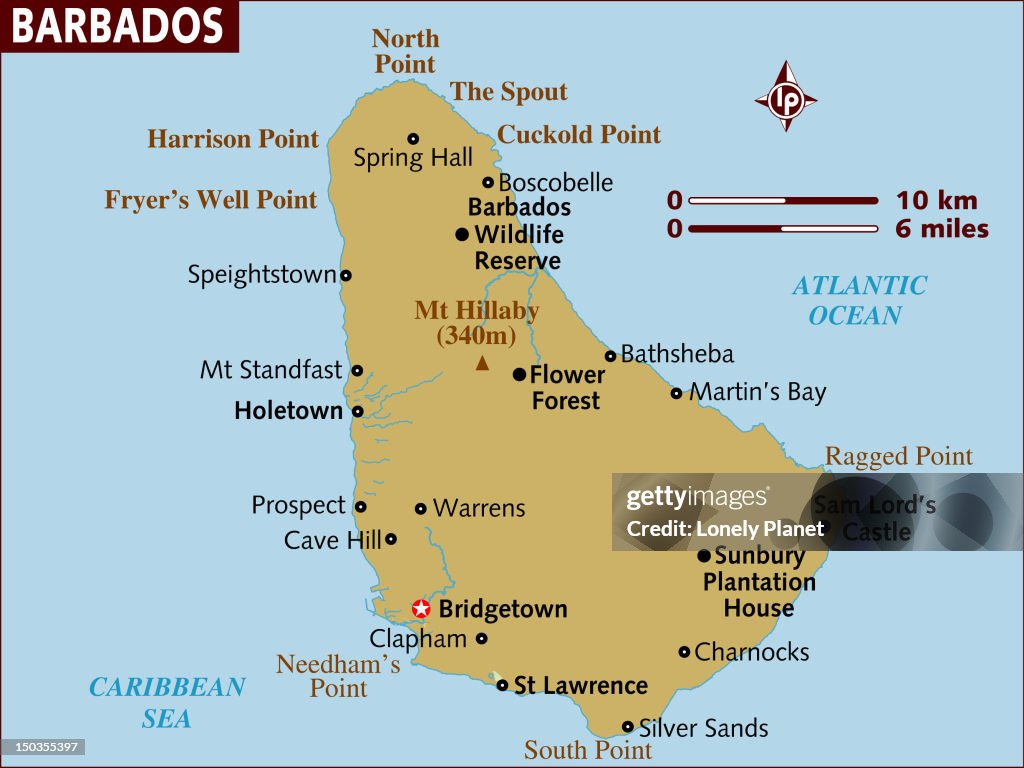 Map of Barbados.