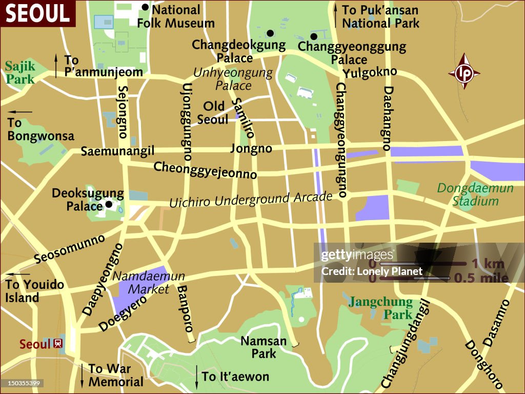 Map of Seoul.