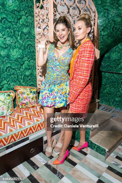 Amanda Cerny and Elva Trill attends the "Billie's Magic Word" during the 69th Taormina Film Festival on June 28, 2023 in Taormina, Italy.